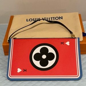 New Louis Vuitton Neverfull Game On Wristlet Pouch
